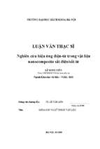 Nghiên cứu hiệu ứng điện   từ trong vật liệu nanocomposite sắt điệnsắt từ 319637