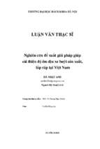 Nghiên cứu đề xuất giải pháp giúp cải thiện độ êm dịu xe buýt sản xuất, lắp ráp tại việt nam