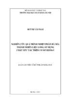 Nghiên cứu quá trình nhiệt phân bã mía thành nhiên liệu lỏng sử dụng chất xúc tác trên cơ sở hzsm 5