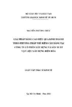 Giải pháp nâng cao hiệu quả kinh doanh theo phương pháp thẻ điểm cân bằng tại công ty cổ phần xây dựng và sản xuất vật liệu xây dựng biên hòa