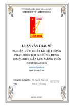 Nghiên cứu thiết kế hệ thống phát hiện bọt khí ứng dụng trong hút dẫn lưu màng phổi