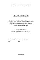 Nghiên cứu thiết kế thiết bị quan trắc khí nh3 ứng dụng cho môi trường công nghiệp hóa chất