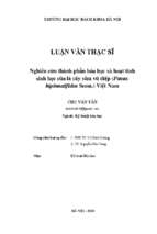 Nghiên cứu thành phần hóa học và hoạt tính sinh học của lá cây sâm vũ diệp (panax bipinnatifidus seem.) việt nam