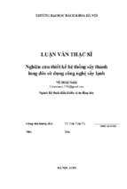 Nghiên cứu thiết kế hệ thống sấy thanh long dẻo sử dụng công nghệ sấy lạnh