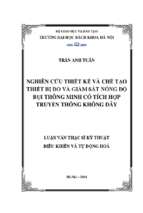 Nghiên cứu thiết kế và chế tạo thiết bị đo và giám sát nồng độ bụi thông minh có tích hợp truyền thông không dây