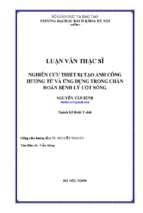 Nghiên cứu thiết bị tạo ảnh cộng hưởng từ và ứng dụng trong chẩn đoán bệnh lý cột sống