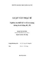 Nghiên cứu thiết kế và tối ưu mạng thông tin di động 4g, 5g