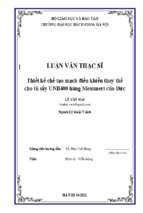 Thiết kế chế tạo mạch điều khiển thay thế cho tủ sấy unb400 hãng memmert của đức