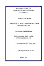 Nhận dạng tự động các phương ngữ chính của tiếng việt nói