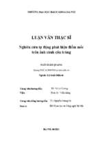 Nghiên cứu tự động phát hiện điểm mốc trên ảnh cánh côn trùng