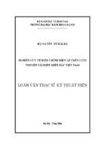 Nghiên cứu về điều chỉnh điện áp trên lưới truyền tải điện miền bắc việt nam