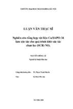 Nghiên cứu tổng hợp vật liệu cusapo 34 làm xúc tác cho quá trình khử xúc tác chọn lọc (scr) nox