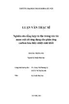 Nghiên cứu tổng hợp và đặc trưng xúc tác nano oxit sắt ứng dụng cho phản ứng carbon hóa thủy nhiệt sinh khối