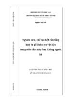 Nghiên cứu, chế tạo kết cấu tổng hợp từ gỗ balsa và vật liệu composite cho máy bay không người lái