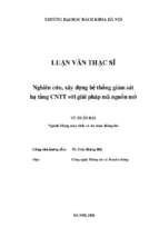 Nghiên cứu, xây dựng hệ thống giám sát hạ tầng cntt với giải pháp mã nguồn mở