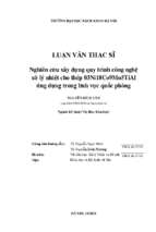 Nghiên cứu xây dựng quy trình công nghệ xử lý nhiệt cho thép 03ni18co9mo5tial ứng dụng trong lĩnh vực quốc phòng