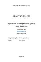 Nghiên cứu, thiết kế phần mềm quản lý trang thiết bị y tế