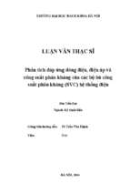 Phân tích đáp ứng dòng điện, điện áp và công suất phản kháng của các bộ bù công suất phản kháng (svc) hệ thống điện