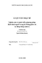 Nghiên cứu và phát triển phương pháp định danh người trong hệ thống giám sát tự động bằng camera