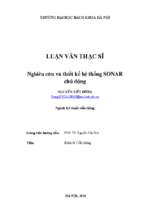 Nghiên cứu và thiết kế hệ thống sonar chủ động