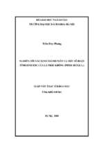 Nghiên cứu xác định thành phần và một số hoạt tính sinh học của lá trầu không (piper betle l.)