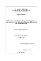 Nghiên cứu và xây dựng hệ thống thông tin quảng bá và quản lý phục vụ phát triển bền vững làng nghề trên địa bàn thành phố hà nội