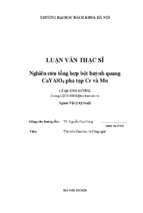 Nghiên cứu tổng hợp bột huỳnh quang cayalo4 pha tạp cr và mn