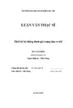 Thiết kế hệ thống đánh giá trọng tâm cơ thể