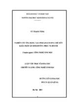 Nghiên cứu ứng dụng tảo spirulina trong chế biến khẩu phần ăn dinh dưỡng phục vụ bộ đội