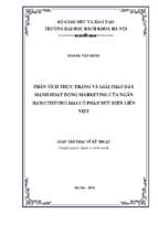 Phân tích thực trạng và giải pháp đẩy mạnh hoạt động marketing của ngân hàng thương mại cổ phần bưu điện liên việt