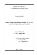 Nghiên cứu ứng dụng công nghệ sinh học yếm khí xử lý nước rỉ rác từ bãi chôn lấp rác tập trung