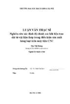 Nghiên cứu xác định độ chính xác khi tiện trục dài từ vật liệu thép trong điều kiện sản xuất hàng loạt trên máy tiện cnc