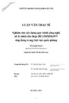 Nghiên cứu xây dựng quy trình công nghệ xử lý nhiệt cho thép 28cr3sinimowv ứng dụng trong lĩnh vực quốc phòng