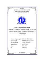 Công tác xây dựng chương trình, kế hoạch tại văn phòng hđnd   ubnd huyện mường la, tỉnh sơn la
