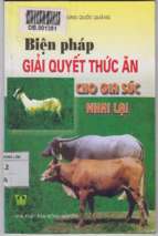 Biện pháp giải quyết thức ăn cho gia súc nhai lại