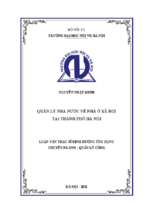 Quản lý nhà nước về nhà ở xã hội tại thành phố hà nội