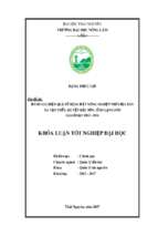 Đánh giá hiệu quả sử dụng đất nông nghiệp trên địa bàn xã vạn thủy, huyện bắc sơn, tỉnh lạng sơn giai đoạn 2013   2016.