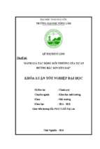 Đánh giá tác động môi trường của dự án đường bắc sơn kéo dài .