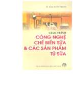 Giáo trình công nghệ chế biến sữa và các sản phẩm từ sữa