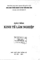 Giáo trình kinh tế lâm nghiệp.