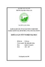 Đánh giá hiệu quả sử dụng đất nông nghiệp trên địa bàn xã động đạt   huyện phú lương   tỉnh thái nguyên.