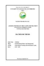 Assessing performance the wastewater treatment of tan quang cement factory, tuyen quang province