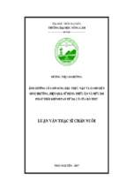 Ảnh hưởng của bổ sung dầu thực vật và tanin đến sinh trưởng, hiệu quả sử dụng thức ăn và mức độ phát thải khí methane từ dạ cỏ của bò thịt