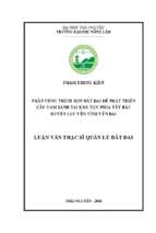 Phân vùng thích hợp đất đai để phát triển cây cam sành tại khu vực phía tây bắc huyện lục yên, tỉnh yên bái