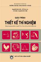 Giáo trình thiết kế thí nghiệm.