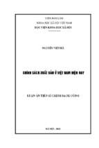 Luận án chính sách xuất bản ở việt nam hiện nay