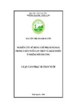 Nghiên cứu sử dụng chế phẩm sinh học pigmax trong chăn nuôi lợn thịt và giảm thiểu ô nhiễm môi trường.