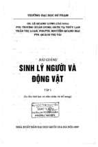 Bài giảng sinh lý người và động vật