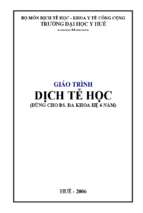 Giáo trình dịch tễ học