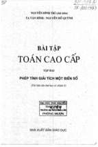 Bài tập toán cao cấp   tập ii